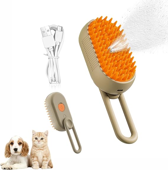 Cepillo Vapor 3 en 1 Perros Gatos Portátil